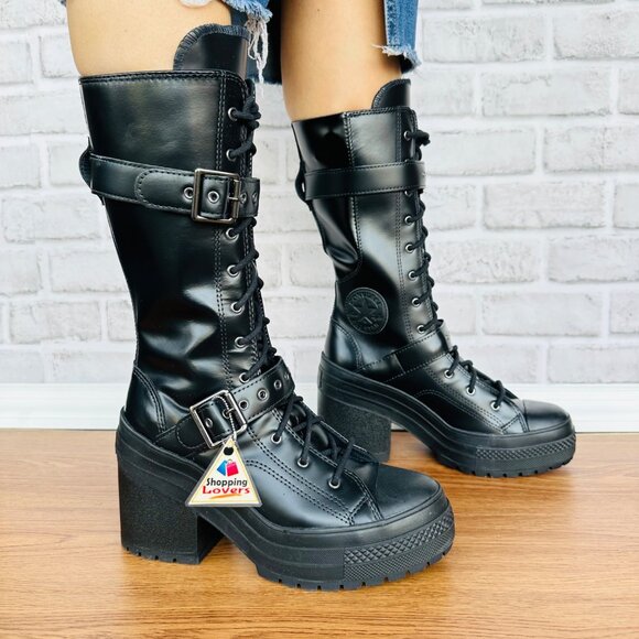 Converse Shoes - ⭐Converse Chuck 70 De Luxe XXHi Leather Hi  Sz 7.5 Shoes Boots Black A12821C New